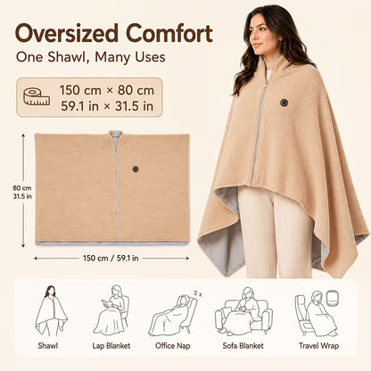 ♨️ Wearable Heated Blanket — Stay Warm Wherever You Go