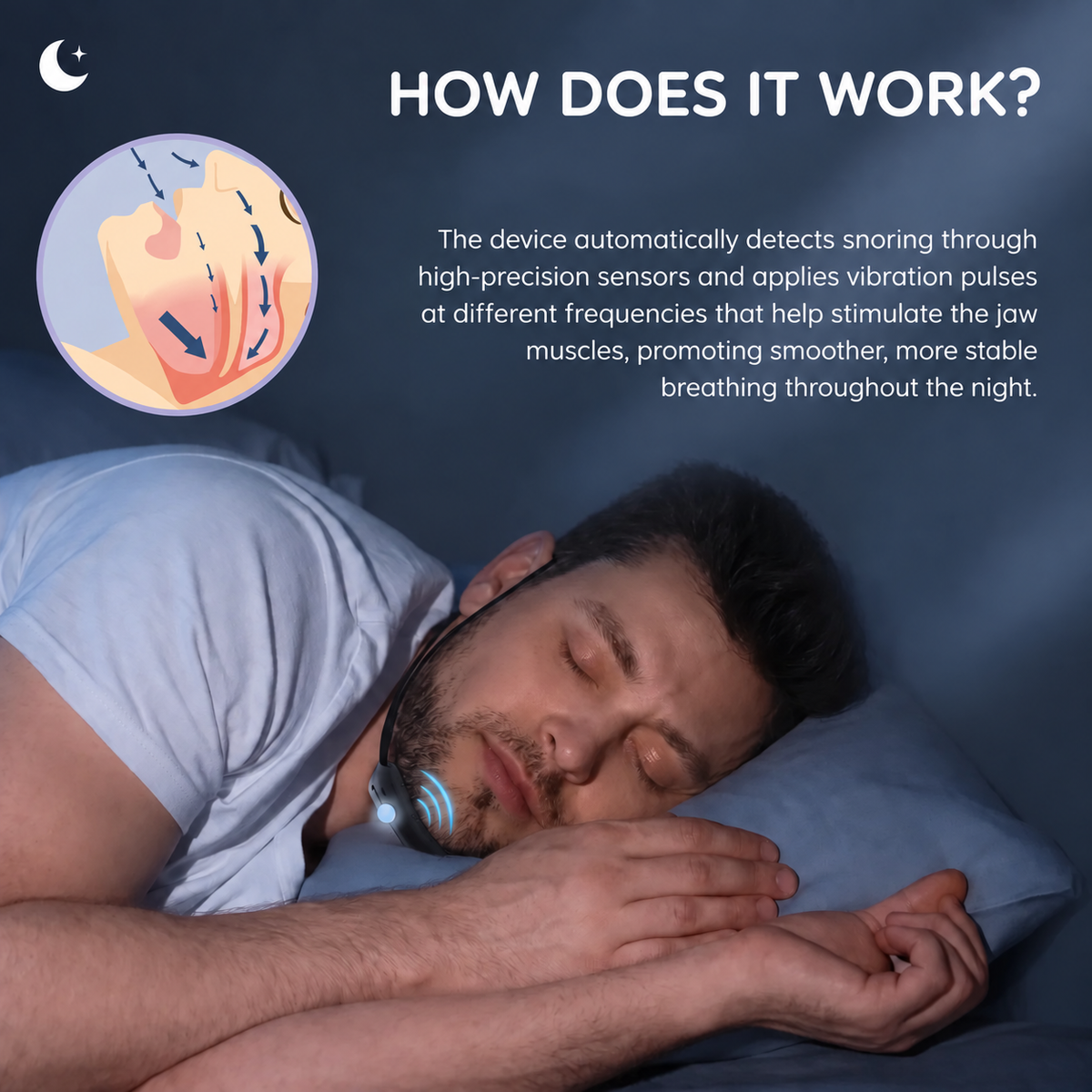 🌙 Quieter Nights Start Here — Smart Snoring Detection Device