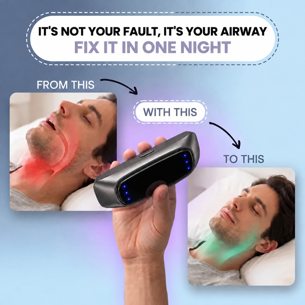 🌙 Quieter Nights Start Here — Smart Snoring Detection Device