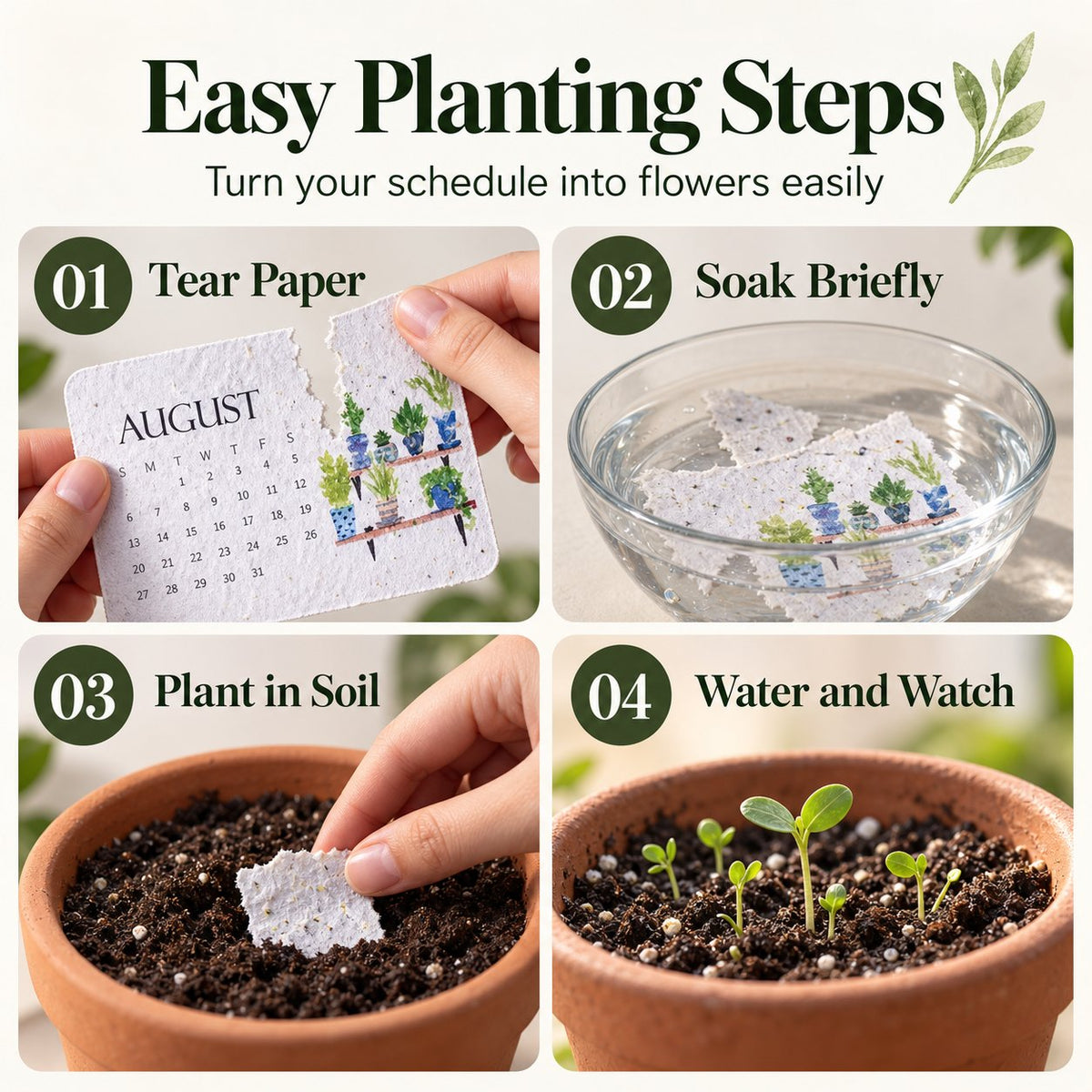 🌱 2027 Plantable Seed Paper Calendar — Use It, Then Grow It