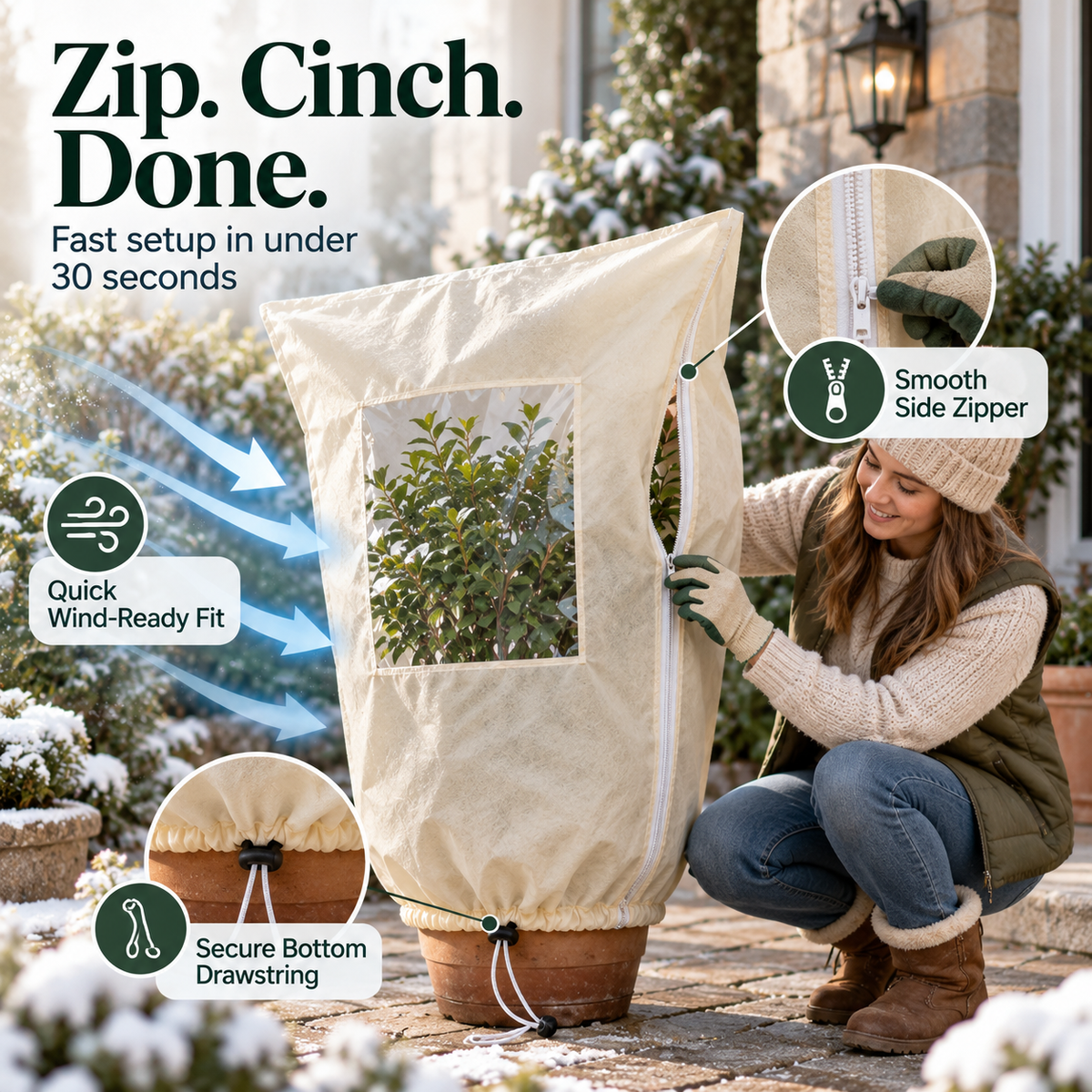 ❄️ Protect Your Plants from Frost — Winter Plant Cover (offer)