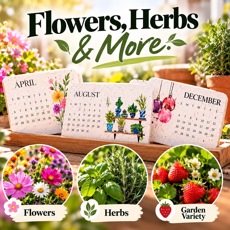 🌱 2027 Plantable Calendar – Use It. Plant It. Watch It Grow.🌱