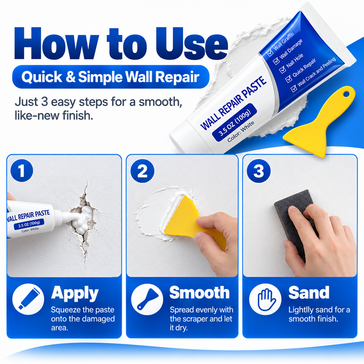 Fix Nail Holes, Small Cracks &Chips-Without the Mess🧱 ✨ (offer)