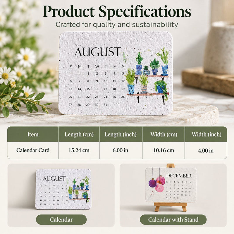 🇺🇸 🌱 2027 Plantable Desk Calendar — A Little Art. A New Beginning.📅