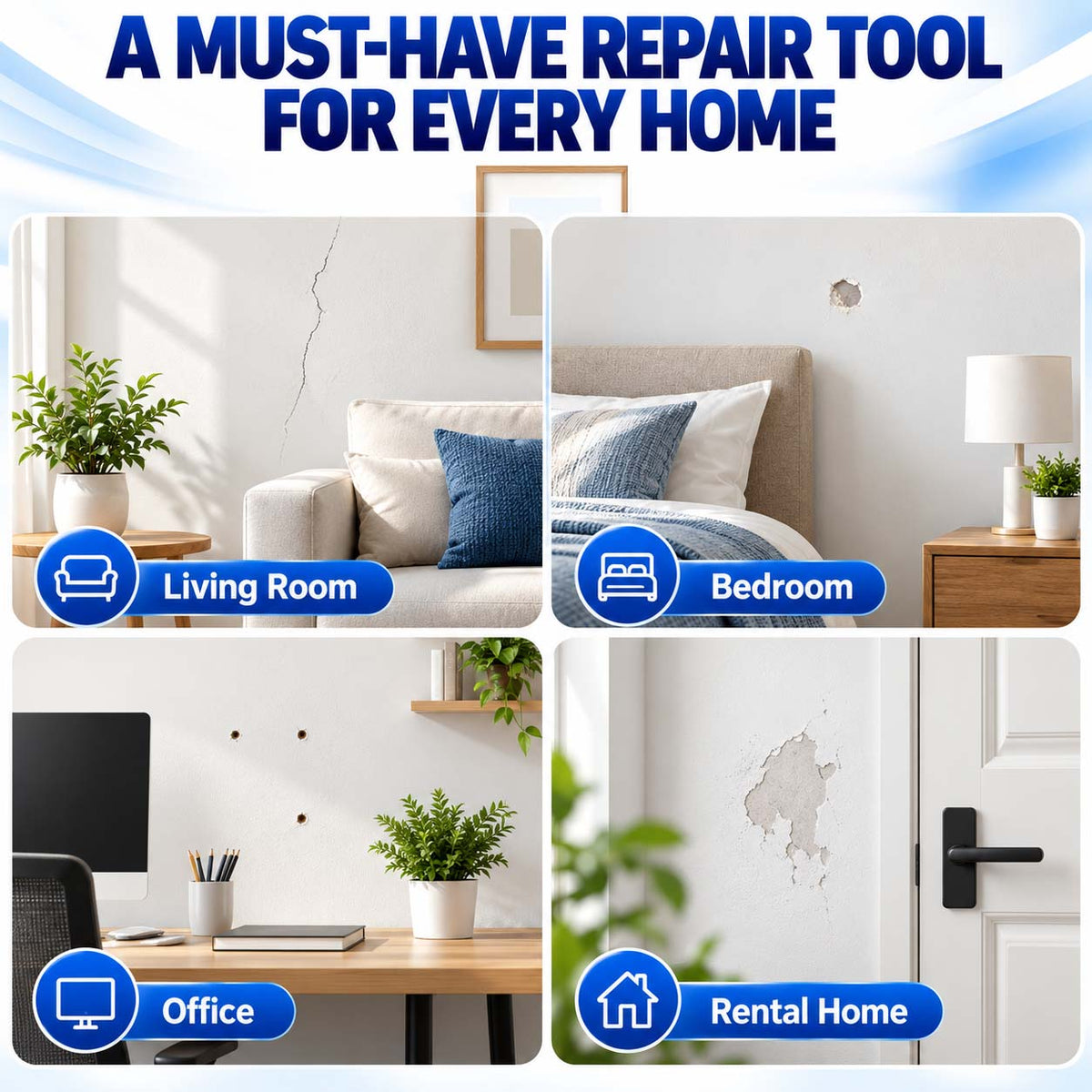 Fix Nail Holes, Small Cracks &Chips-Without the Mess🧱 ✨