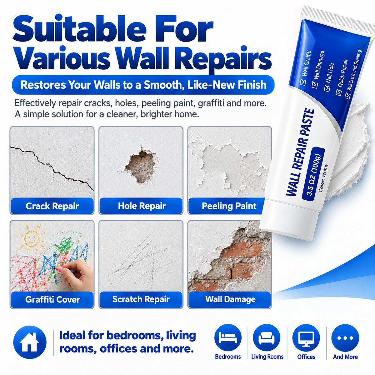 Fix Nail Holes, Small Cracks &Chips-Without the Mess🧱 ✨ (offer)