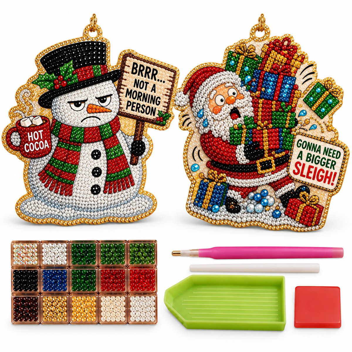 🎄Christmas Pearl Art Ornament Kit – Craft It, Hang It, Gift It ✨ (OFFER)