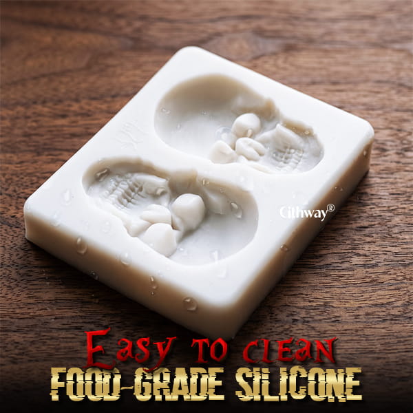 💀 3D Skull Halloween Mold — Bake, Freeze & Fill