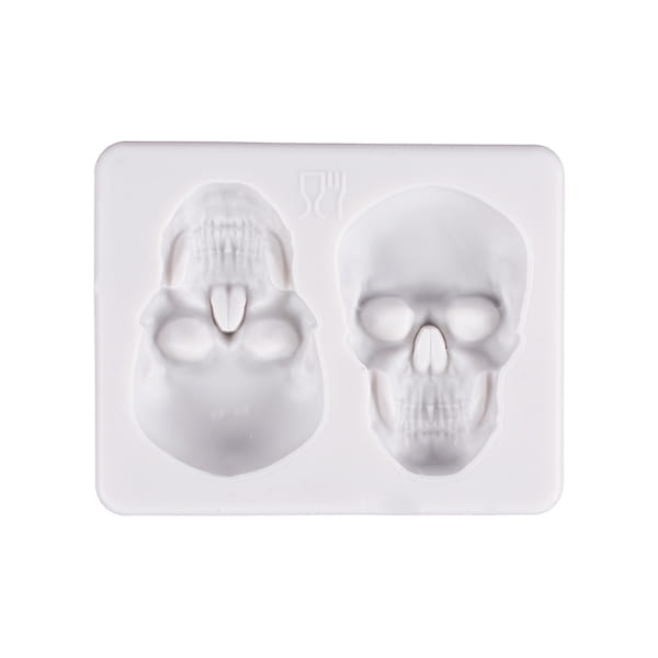 💀 3D Skull Halloween Mold — Bake, Freeze & Fill