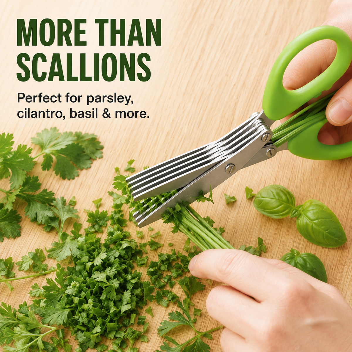 ✂️ 5-Blade Herb Scissors — Fresh Herbs in Seconds