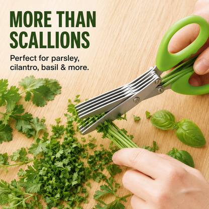 ✂️ 5-Blade Herb Scissors — Fresh Herbs in Seconds