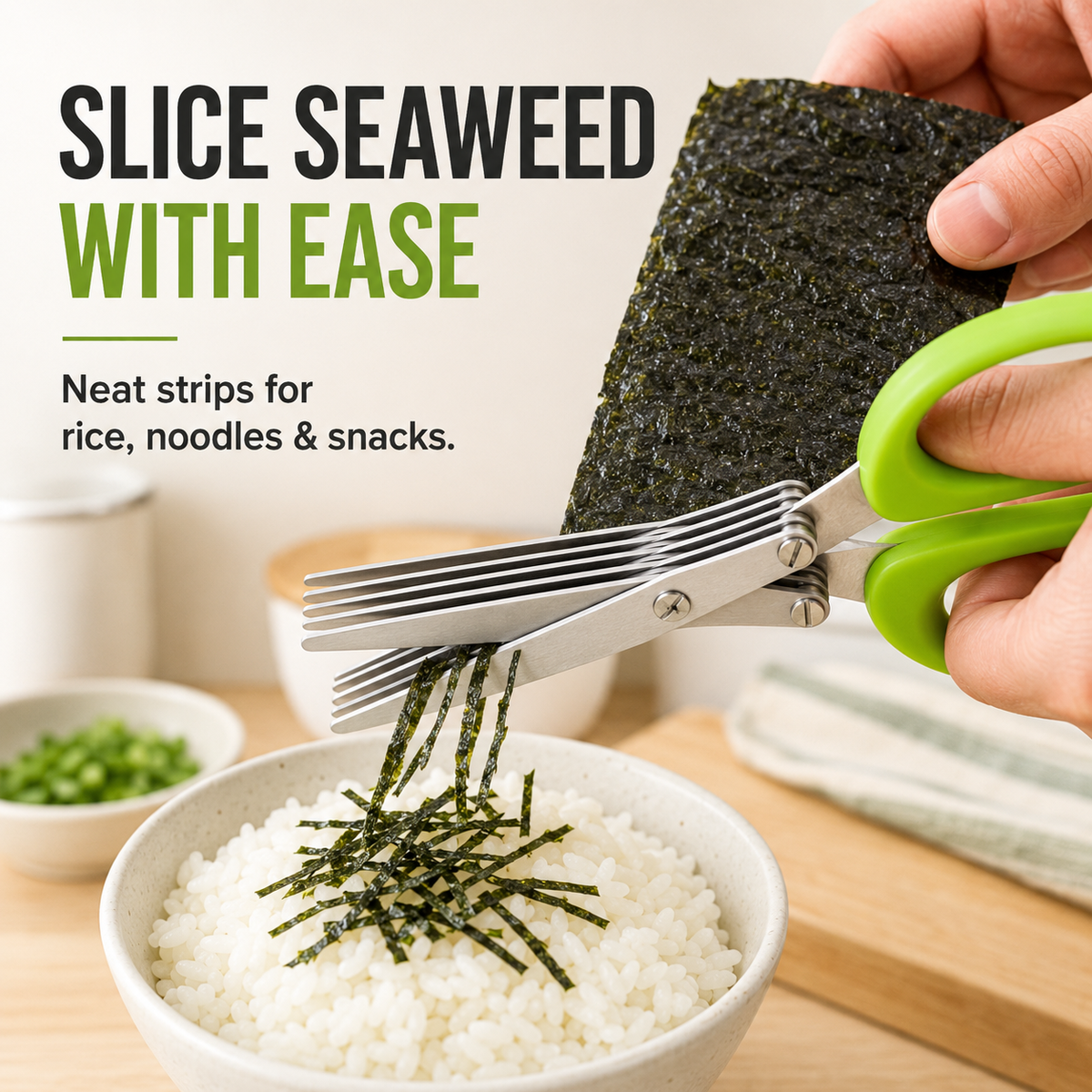 ✂️ 5-Blade Herb Scissors — Fresh Herbs in Seconds