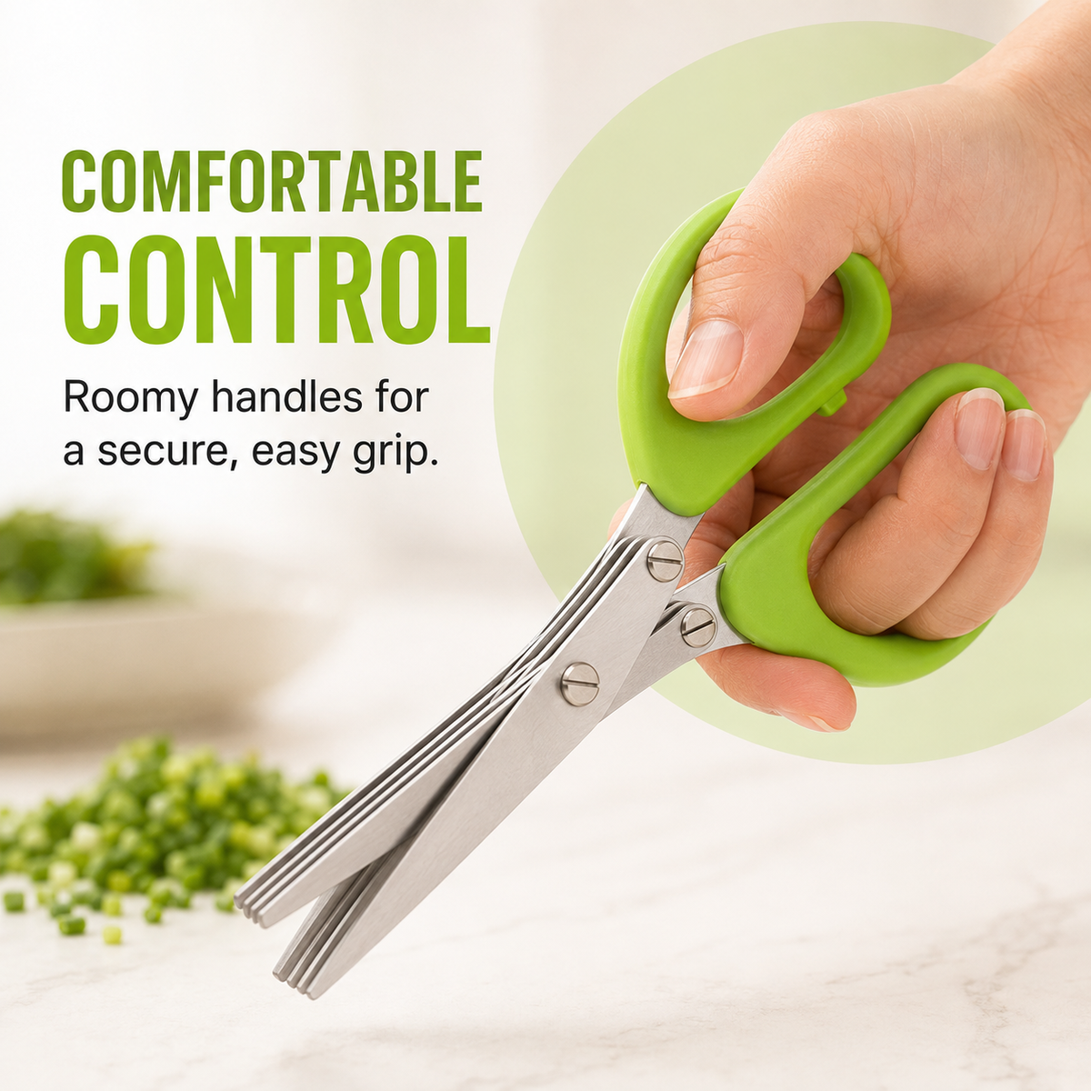 ✂️ 5-Blade Herb Scissors — Fresh Herbs in Seconds