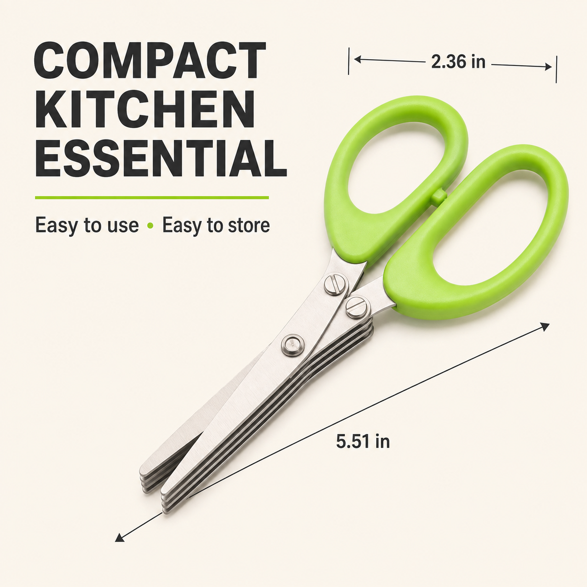 ✂️ 5-Blade Herb Scissors — Fresh Herbs in Seconds