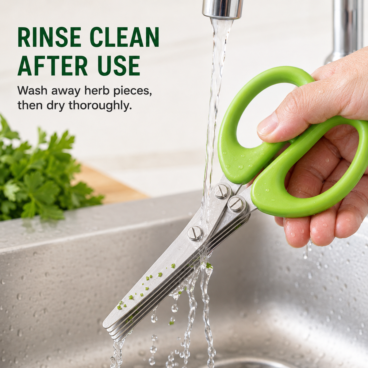 ✂️ 5-Blade Herb Scissors — Fresh Herbs in Seconds