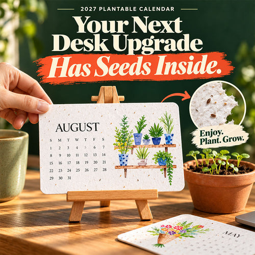 🇺🇸 🌱 2027 Plantable Desk Calendar — A Little Art. A New Beginning.📅