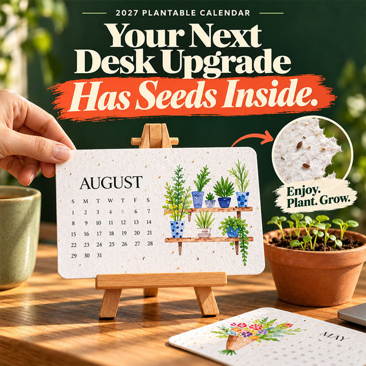 🇺🇸 🌱 2027 Plantable Desk Calendar — A Little Art. A New Beginning.📅