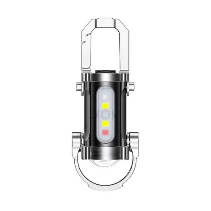 🔦 Pocket Keychain Flashlight – Rechargeable LED + COB Dual Light