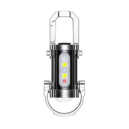 🔦 Pocket Keychain Flashlight – Rechargeable LED + COB Dual Light