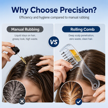 💧 RootRoll™ Scalp Oil Applicator — Precision Application & Massage
